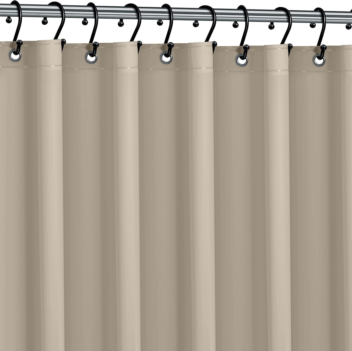 No Smell Shower Curtain Liner 72x72 White - PEVA Plastic Shower Curtain for Bathroom, PVC-Free Waterproof Shower Liner with Metal Grommets and Magnet-Weighted Bottom Hem - Washable Inner Liner