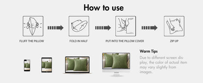 MIULEE Pack of 2 Couch Throw Pillow Covers 18x18 Inch Sage Green Farmhouse Decorative Pillow Covers with Stitched Edge Soft Chenille Solid Dyed Summer Pillow Covers for Sofa Bed Living Room