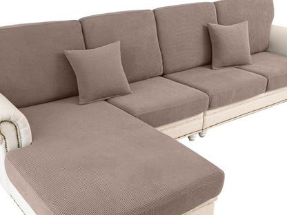 Couch Cushion Covers Seat Cushion Cover Stretch Couch Cover Separate Sectional Sofa Slipcovers Furniture Protector(3 Pieces for Seat or Sofa Backrest, Dark Grey)