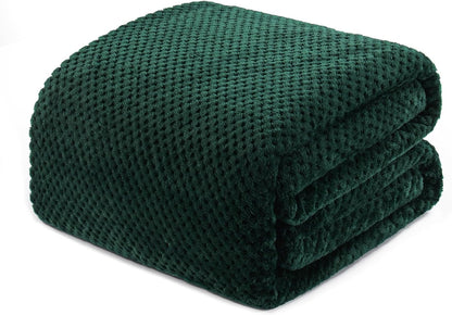 Fleece Throw Blanket Extra Large, Super Soft and Warm Blankets for Couch, Sofa and Bed Waffle Textured, Cozy, Fuzzy and Lightweight (Slate Blue, 50x70 Inches)