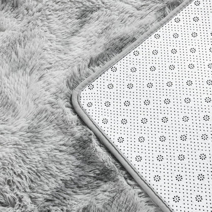 Large Shag Area Rugs 6 x 9, Tie-Dyed Plush Fuzzy Rug for Living Room, Ultra Soft Fluffy Furry Rugs for Bedroom, Indoor Carpet Nursery Rugs for Kids Room Home Decor, Light Grey