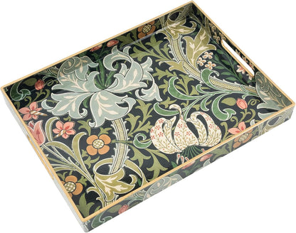Coffee Table Trays for Living Room Serving Tray with Handles, Modern Large Tray for Ottoman Coffee Table