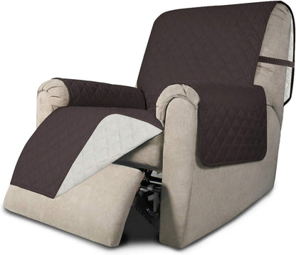 Easy-Going Reversible Couch Cover for 3 Cushion Couch Sofa Cover for Dogs Water Resistant Furniture Protector Cover with Foam Sticks Elastic Straps for Pet Cat (Sofa, Gray/Light Gray)